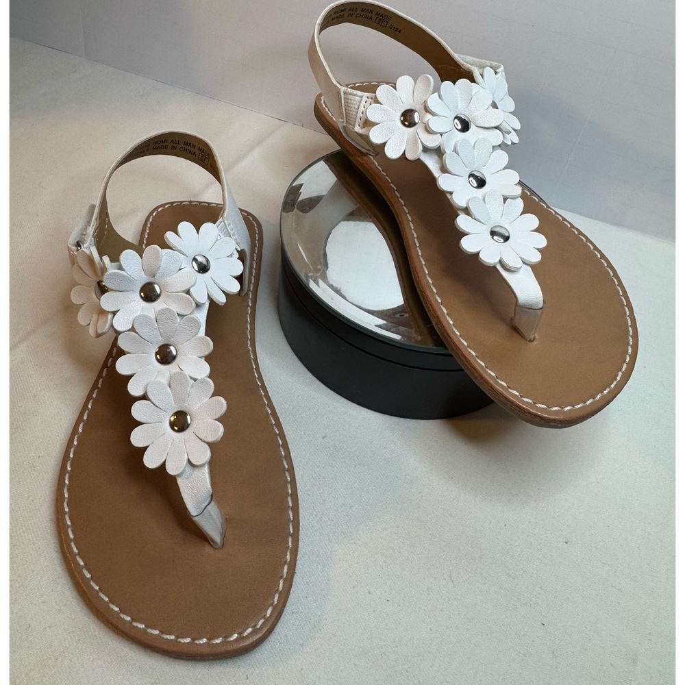 Rachel Shoes sandals girls 12m flowers velcro ankle strap NWOT